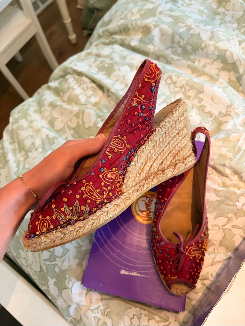 Vidorreta Red Paisley Espadrilles